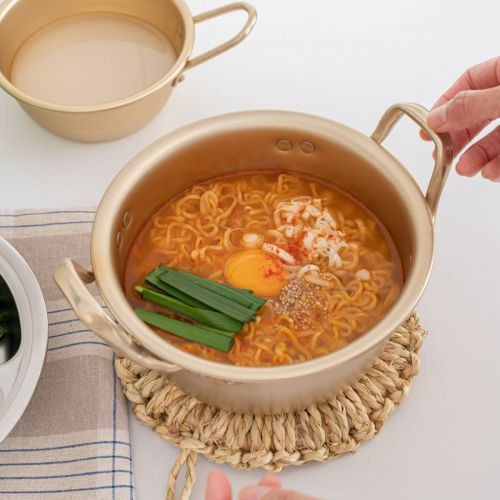 SALUS セーラス ラーメン鍋 14cm 韓国ラーメン鍋 一人鍋 鍋 ラーメン鍋 韓国 韓国料理 チゲ鍋 韓流 韓国風 辛ラーメン ラーメン 一人用 アルミ シンプル レトロ 佐藤金属 [SL]