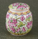 【逸品茶器】蓮花を四方からみて景徳鎮窯 蓮花茶筒1茶筒 茶器 中国 茶器 景徳鎮窯
