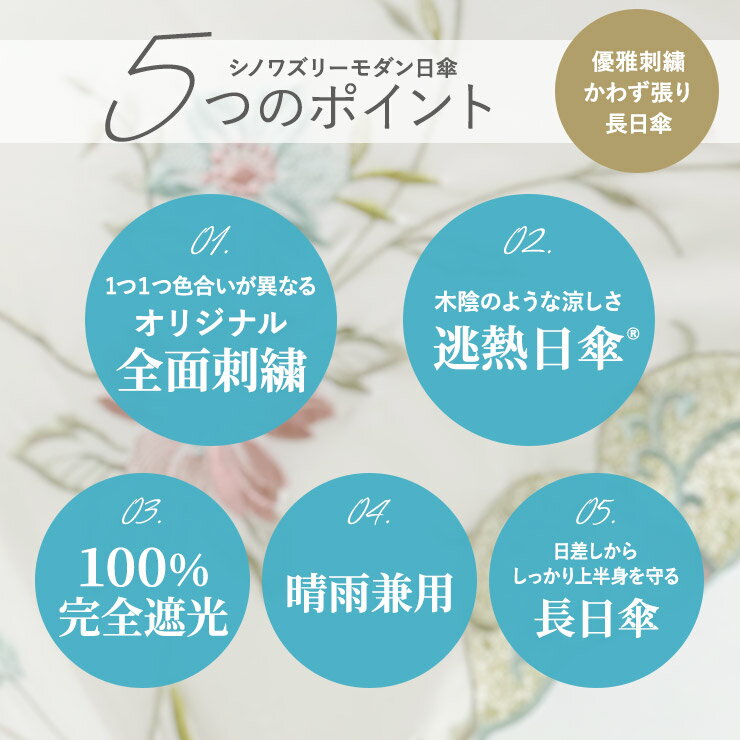 【完全遮光 100％ 昨年2万本完売】日傘 レディース 長傘 母の日 刺繍 晴雨兼用 逃熱日傘 UVカット 遮熱 耐風 大きめ 8本骨 涼しい 女優日傘 送料無料 花鳥 四君子 高級日傘 二重張り かわず張り 花鳥 四君子 黒 白 ギフト対応