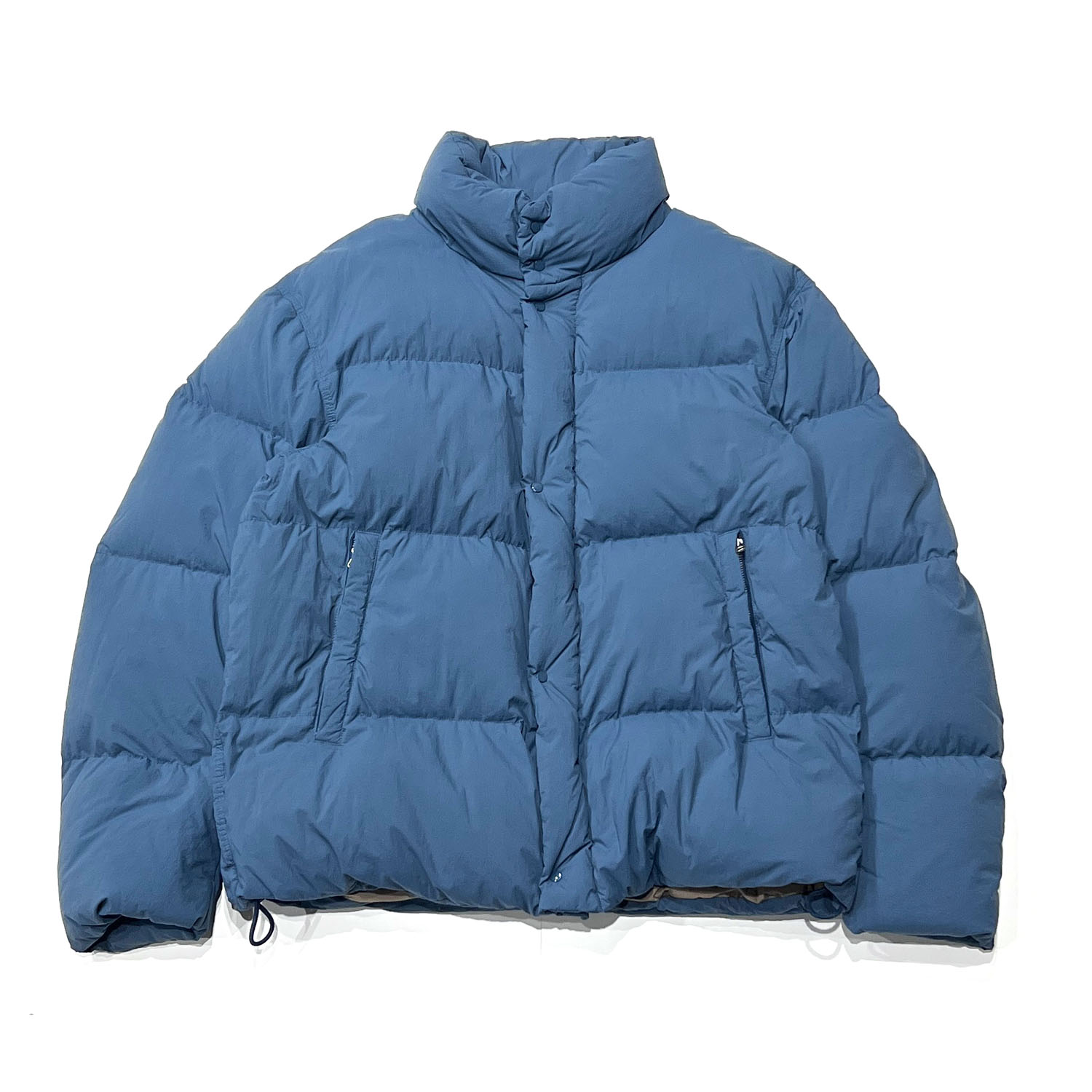 Ten-C-SUMMIT DOWN JACKET GARMENT DYED NYLON TACTEL DOWN FILLING (STORM BLUE)