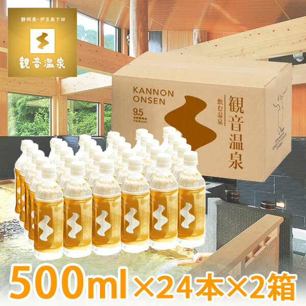 観音温泉水 ペットボトル 500ml × 24