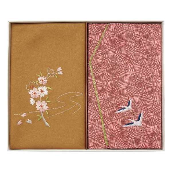 ポイント10倍 洛北 刺繍入り金封包み ＆ 金封ふくさ / 赤鶴 H037a 内祝い ギフト 結婚内祝い 出産内祝い 景品 結婚祝い 引き出物 香典返し お返し