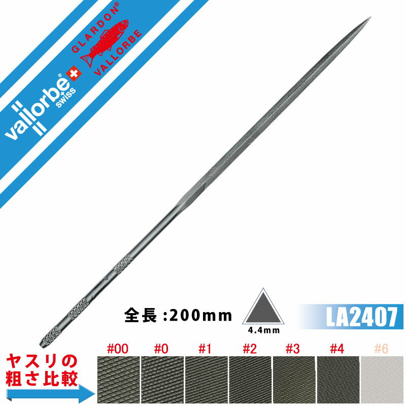 vallorbeヤスリ ニードル 三角 LA2407-200