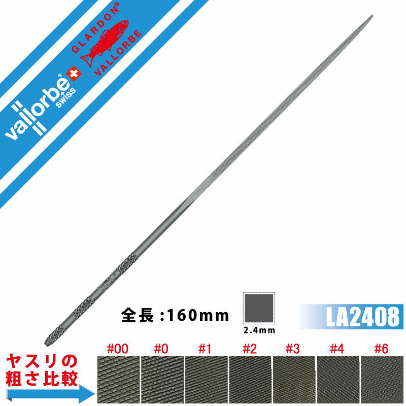 vallorbeヤスリ ニードル 角 LA2408-160-0
