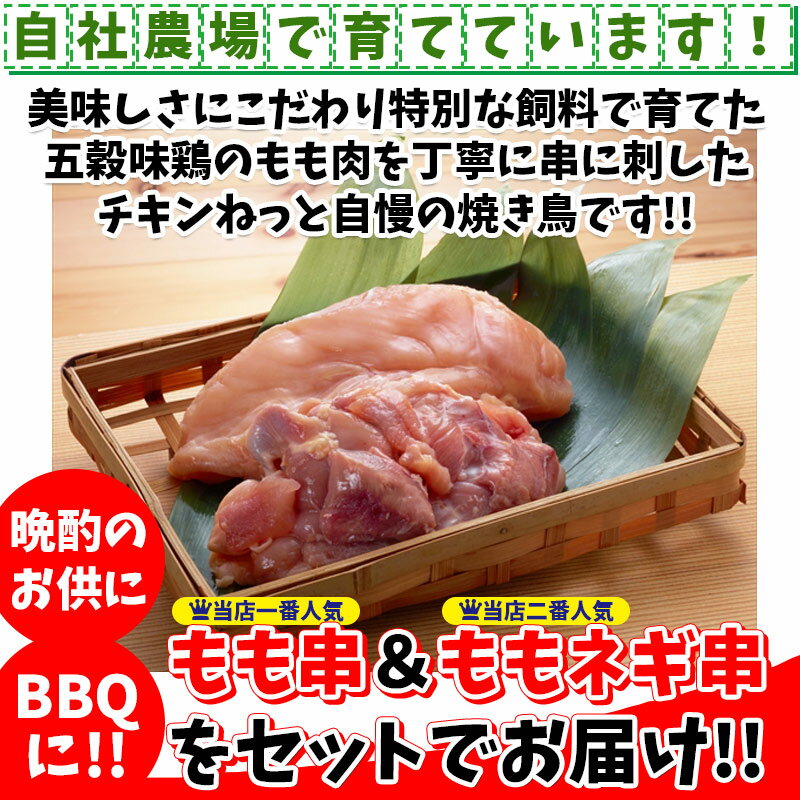 国産焼鳥40本　ちょこっと盛り★焼き鳥セット 送料無料もも串×20本、ももねぎ串×20本【焼き鳥】【焼鳥】【ヤキトリ】【やきとり】【国産】【焼き鳥 冷凍】【BBQ】