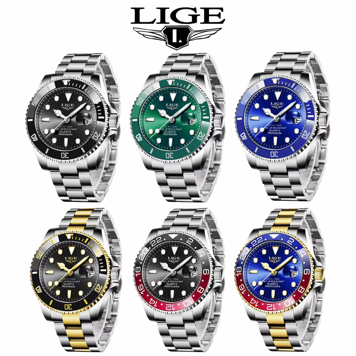 Rakuten - LIGE メンズ腕時計 LIGE 10045