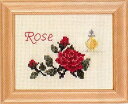 送料無料 刺繍キット額付(ローズ)