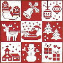 クリスマス クロスステッチ 刺繍キット(刺しゅうキット)クリスマス(レッド)