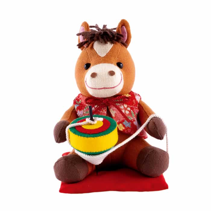6月22日（日）より随時発送予定 オリムパス 干支キット 午 うま 馬 ぬいぐるみ 手作りキット 置物 ちりめん コマとお馬さん