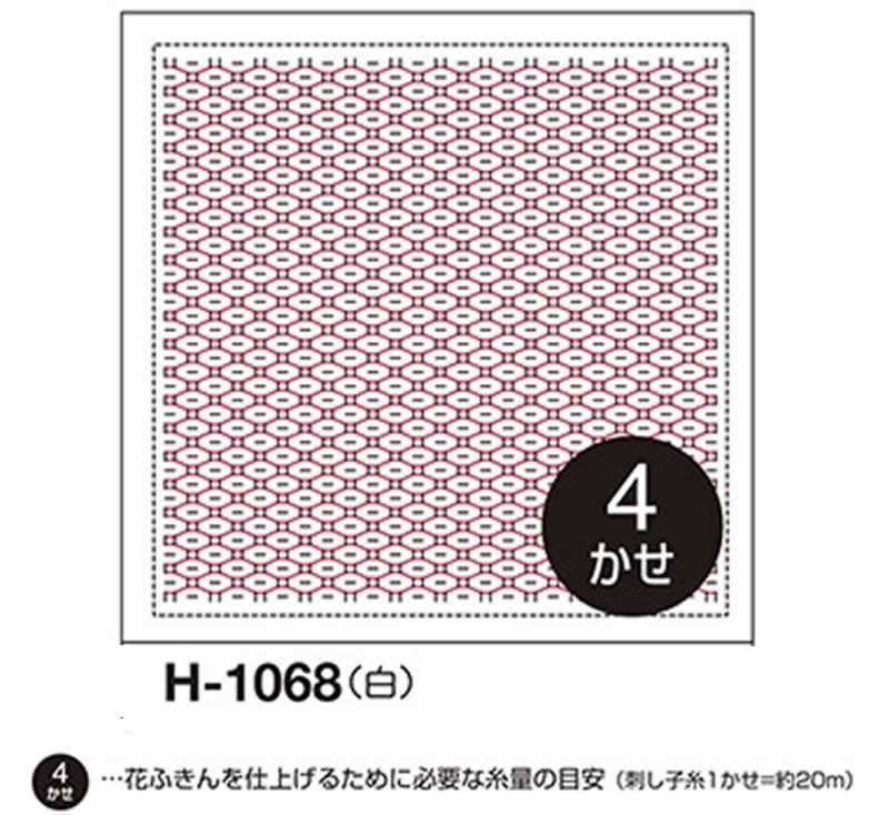 刺し子 リハビリ（作業療法）さし子花ふきん布パック福豆（白） オリムパス