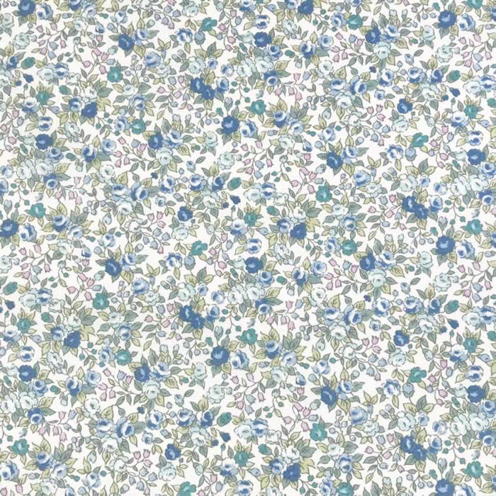 パッチワーク生地（布）フラワーコーディネートセレクションブルー小花10cm￥78【30cm（3）よりカットいたします。】