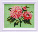 ルシアン(コスモ) クロスステッチ 刺繍キット(刺しゅうキット) 四季折々の花だより 7月(ダリア)