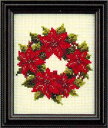 ルシアン(コスモ) クロスステッチ 刺繍キット(刺しゅうキット) 四季折々の花だより12月(ポインセチア)