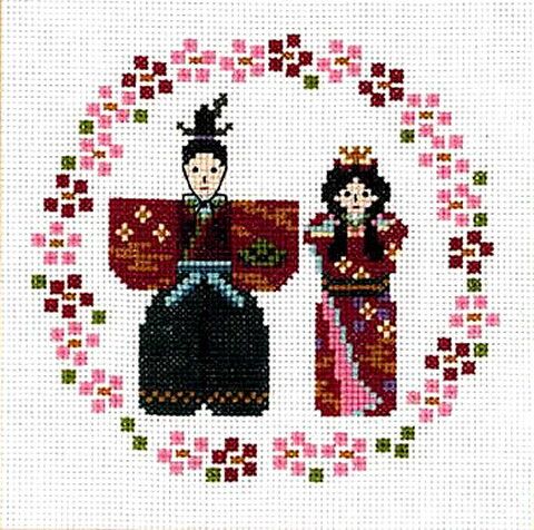 オリムパス クロスステッチ ひな祭り刺繍キット 立ち雛のサムネイル