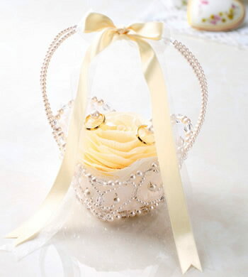 リングピロー(手作りキット）フィオーレ【シャンパン】