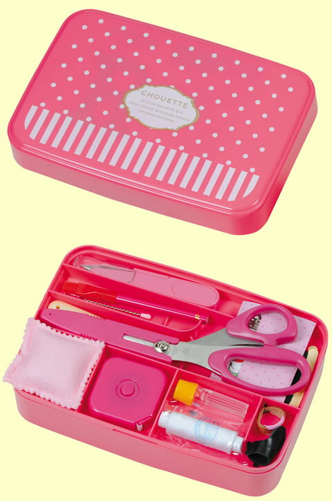 トレミー裁縫セット(ソーイングセット） 小学生 女の子 家庭科用うす型タイプ（ピンク）抗菌加工