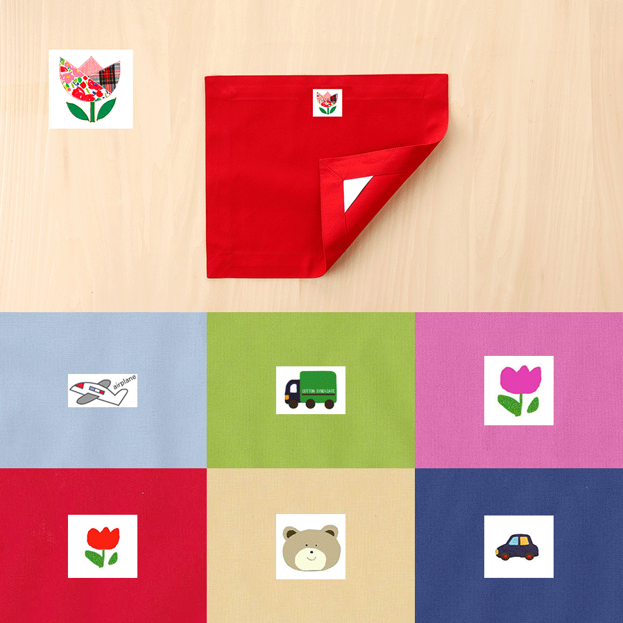 ランチョンマット ランチクロス 額縁 縦25cm横30cm(25*30) 赤りんパパ 小さめ 子供用ランチョンマット ..