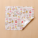 ランチョンマット  ランチクロス 縦25cm横30cm ★白地にアリス風お人形柄938★  ...