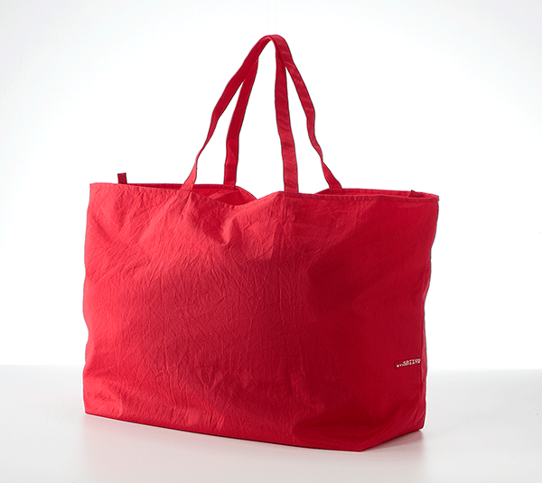 洗える旅行バッグ 大型ファスナーつき赤