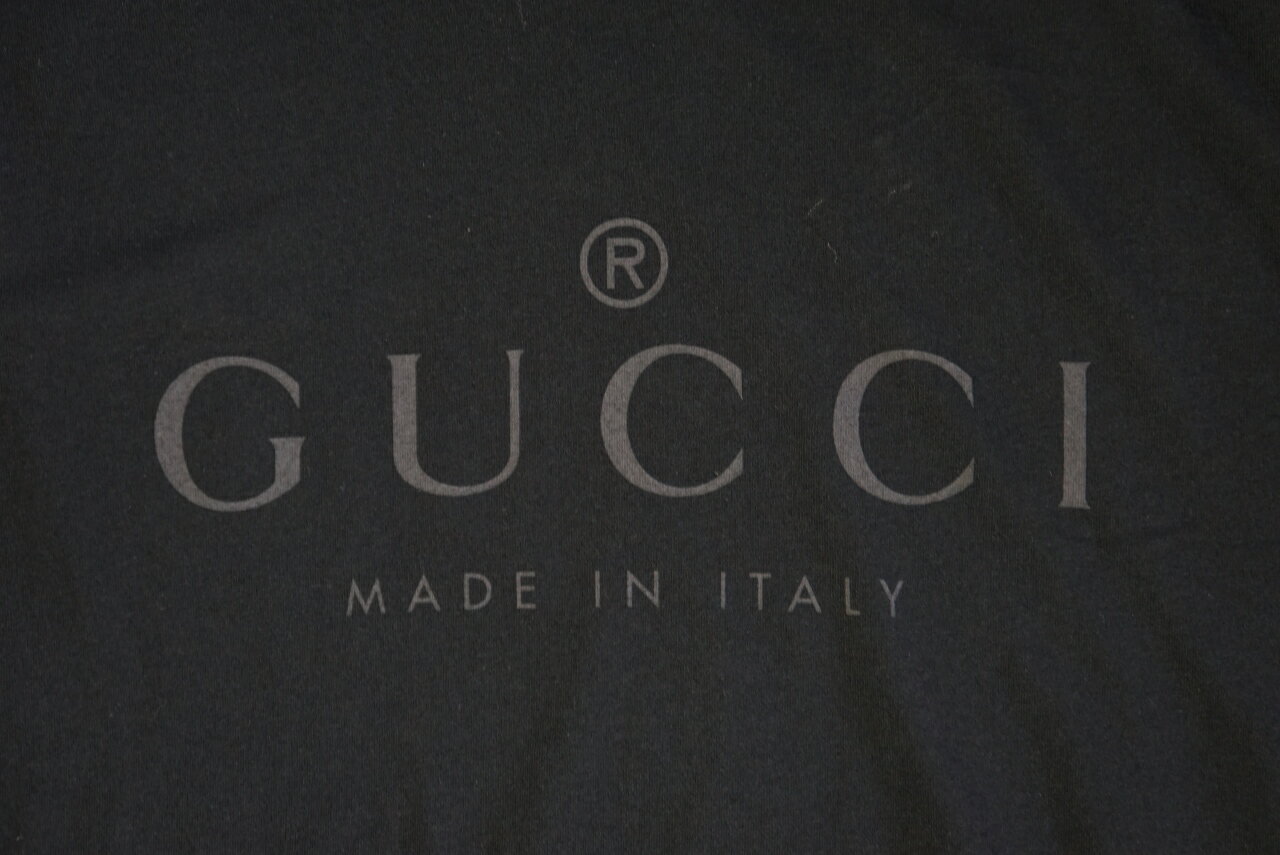 GUCCIグッチクルーネックロゴTシャツ半袖441685メンズ男新品★1000BLACK
