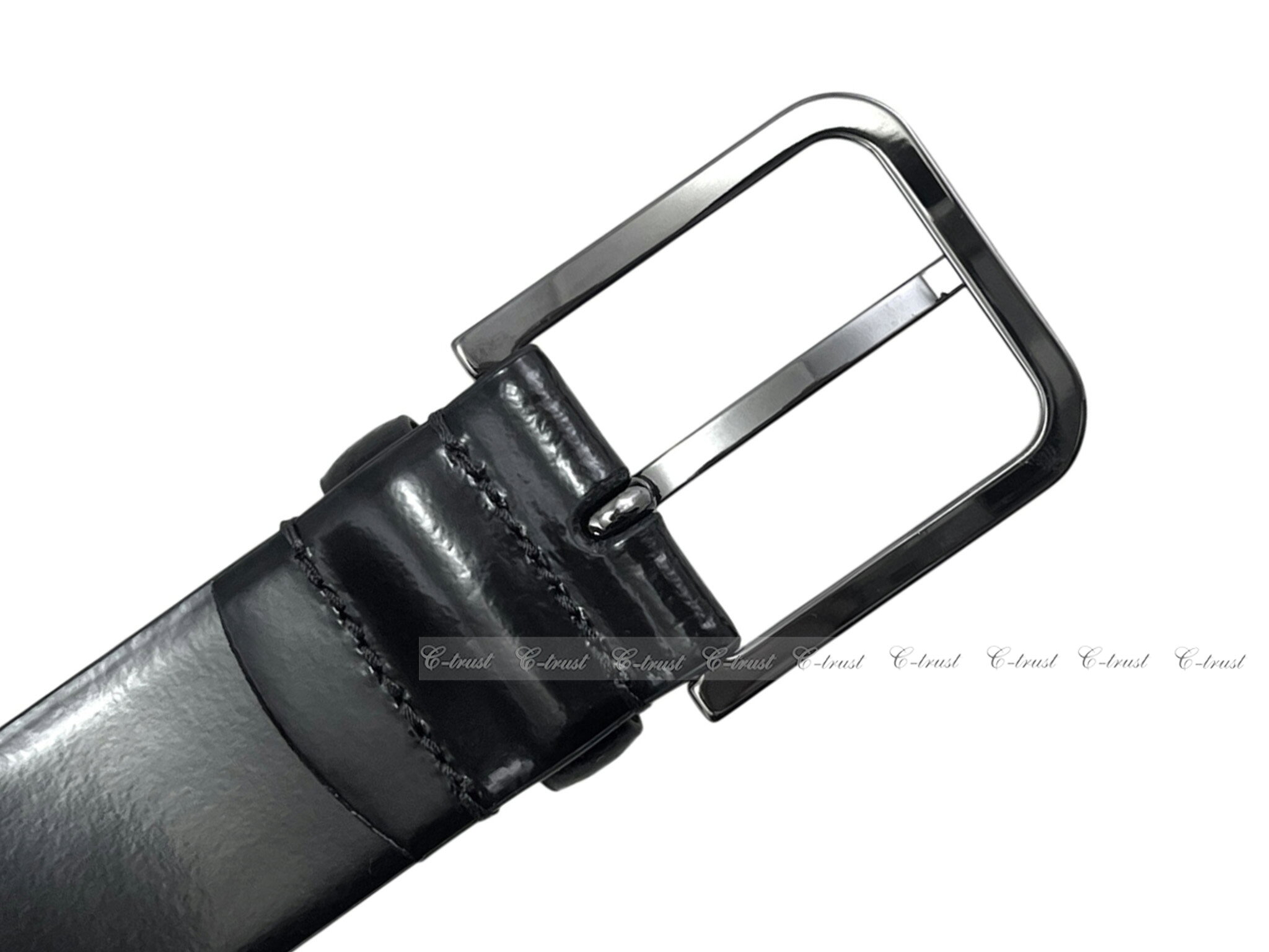 C-TRUST 楽天市場店のGIORGIO ARMANI ジョルジオ アルマーニ ベルト TONGUE BELT メンズ GA ロゴ イタリア製 新品 ★ 80001 BLACK M398-85..｜アングル3
