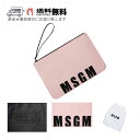 MSGM ミラノ限定★直接買付 多用途 クラッチバッグ ピンク×ブラックロゴ 新品 C866