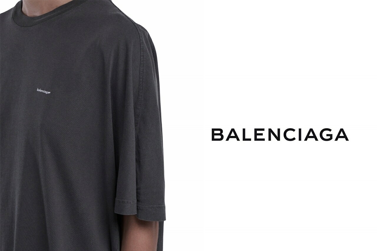 即納 最大半額 Balenciaga バレンシアガ ロング Tシャツ レディース Cocoon コクーン オーバーサイズ ロゴ 女性 新品 1000 ブラック Xs 激安の Www Linkschool Co Uk