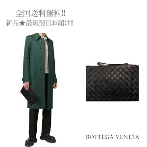 BOTTEGA VENETA ボッテガ ヴェネタ ドキュメントケース クラッチバッグ テクスチャード トラベル イタリア製 メンズ 男 新品 ★ 8803 ブラック