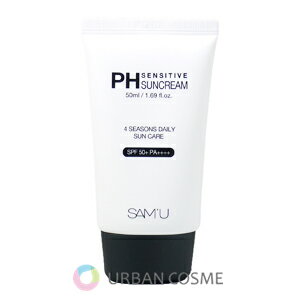 SAMU samu サミュ PH(ph) センシティブ サンクリーム 50ml 韓国コスメ 日焼け止め UV 下地 紫外線 肌あれ 弱酸性 敏感肌 乳液 乾燥 保湿 ヒアルロン酸 べたつかない さっぱり 並行輸入品 人気 おすすめ