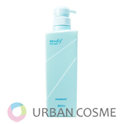 プラスにチャージした補修成分が、シャンプーの マイナス成分に吸い寄せられて急速に浸透。 使いやすいポンプタイプ。 吸着型ダメージリペア成分により ダメージ毛の毛先まで均一にコーティング。 補給型マルチリペア成分配合で、保水力が高い健康な髪へ。 放置時間なし。すぐに洗い流しても高い効果を実感。　500g 広告文責アーバンコスメメーカーオッペン化粧品株式会社区分日本製・化粧品電話番号048-434-5911オッペン化粧品 モディフ ディープリペア トリートメントa 500g 国内正規品