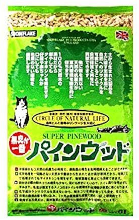 猫砂 パインウッド 6L【24袋セット】　システムトイレ用 トイレ砂 無臭 天然木 猫用品 木系 木製 針葉樹おがくず 崩れる 流せる 燃やせる 国産 日本製 猫 ネコ 多頭飼い 送料無料