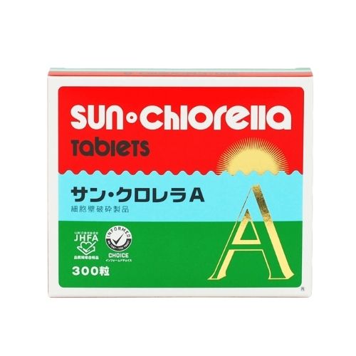 サン・クロレラA 300粒　60g（0.2g×300粒×1袋）【10個セット】クロレラ 粒 葉酸 ビタミンB sun chlorella サプリメント プラントベース ホールフード 完全食 青汁 ミドリムシ タンパク質 ベジタリアン 菜食主義 ヴィーガン ビーガン ペット