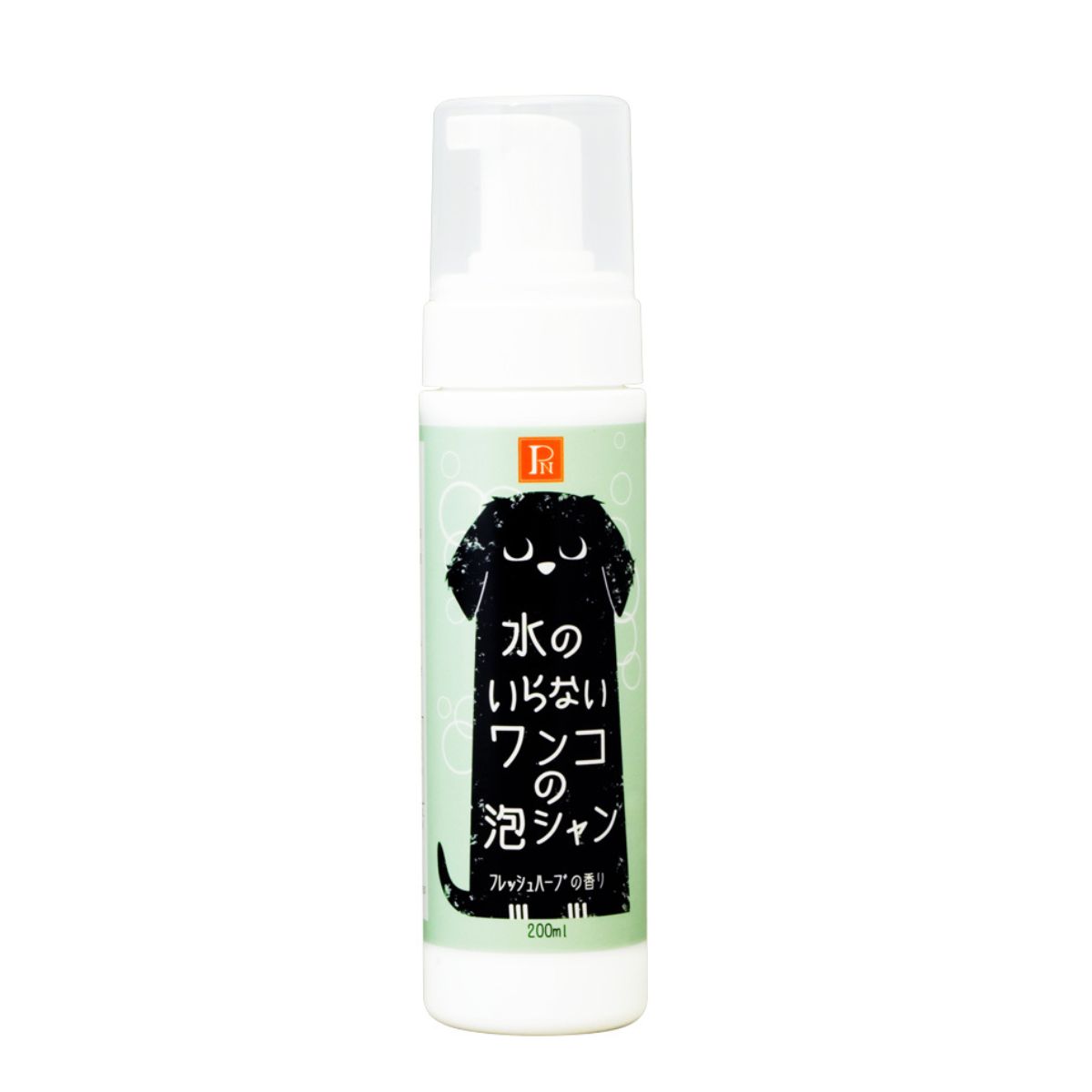 【送料無料】水のいらないワンコの泡シャン フレッシュハーブ 200ml【金運招き猫シール1枚付】犬の泡シャンプー ふき取り 犬 ケア 天然 柿渋エキス 日本製 環健 2