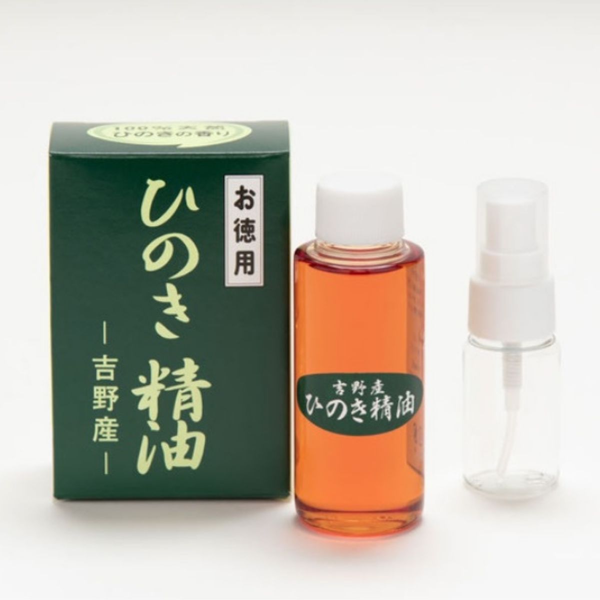 100%天然 吉野ひのき精油100ml スプレーボトル付【30個セット】アロマ エッセンシャルオイル ルームフレグランス 芳香剤 芳香浴 自然 国産 おうち時間