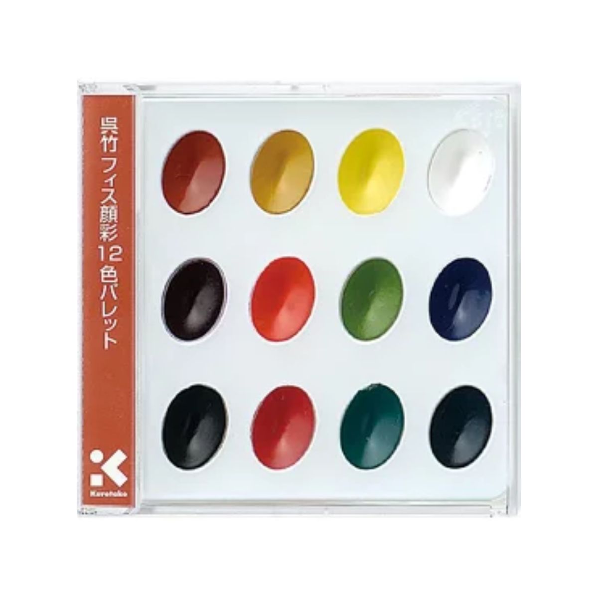 呉竹(くれたけ)フィス 顔彩 12色パレット KG204-4【3個セット】 絵の具 日本製 美術 アート クレタケ 国産 kuretake 学用品