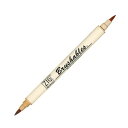 ペン先が筆ぺんタイプのカラーペンです。　 2つのペン先がそれぞれ色の濃度が異なるので、1本のペンで濃淡2色が表現できます。　 薄い方の色を縁に塗って影文字を書くことも可能です。　 装飾文字やスタンプの塗り分け、グリーティングカードの作成等にも最適です。ペン先が筆ぺんタイプのカラーペンです。2つのペン先がそれぞれ色の濃度が異なるので、1本のペンで濃淡2色が表現できます。薄い方の色を縁に塗って影文字を書くことも可能です。装飾文字やスタンプの塗り分け、グリーティングカードの作成等にも最適です。線幅：50％(1.0〜5.0mm)100％(1.0〜5.0mm)※50％の色は100％の概ね半分の濃さになります。サイズ：12×169mm水性顔料インキ。使用方法イラストやスケッチ、濃淡を活かし工夫を凝らした作品が制作出来ます。グリーティングカードやノートにもご使用ください。原材料軸：プラスチックインク：水性顔料原産国日本使用上の注意筆記及び描画以外には、使用しないでください。ご使用後は必ずキャップをしめて下さい。幼児の手の届かない所に保管してください。落としたり振ったりするとインクが漏れる場合があります。インクが衣服などにつくと、落ちませんので十分ご注意ください。直射日光のあたる場所や高温の場所(車内など)に放置しないでください。水平にして保管してください。