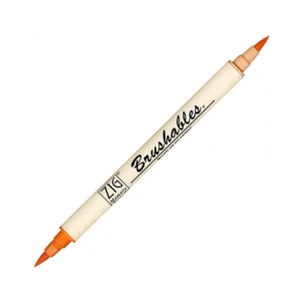 呉竹 メモリーシステム ブラッシャブルズ ピュアオレンジ 【2個セット】MS-7700-070 カラー筆ペン マーカー 水性 絵手紙 アート イラスト 国産