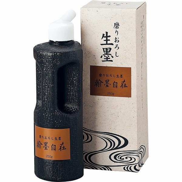 呉竹(くれたけ)磨りおろし生墨 翰墨自在 250g CB8-25【6個セット】 墨汁 墨滴 墨液 書道 毛筆 習字 用品 グッズ クレタケ 国産 kuretak...