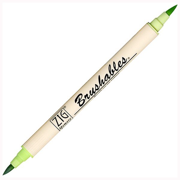 呉竹（くれたけ）メモリーシステム ブラッシャブルズ キウイ　MS-7700-402 カラー筆ペン マーカー 水性 絵手紙 アート イラスト 作品 クレタケ 国産