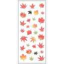 和風シール 紅葉 JP244 1シート 秋 もみじ 和柄 日本 風情 ギフト 奥山 日本製