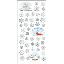 和風シール 雪の結晶 JP354 1シート 雪景色 冬 和柄 日本 風情 ギフト 奥山 日本製