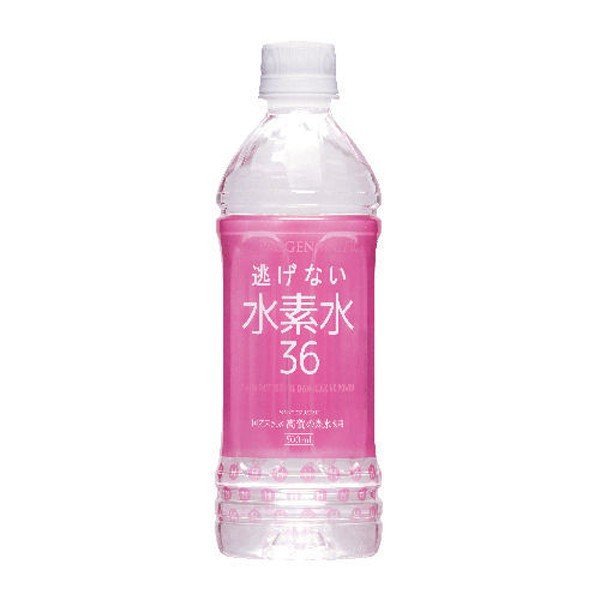 奥長良川名水 逃げない水素水36 ピンク 500ml×24本入【6ケース】3日目で水素発生量〜約1550ppb 逃げない水素 特許取得 国産 天然軟水 水 ミネラルウォーター モンドセレクション