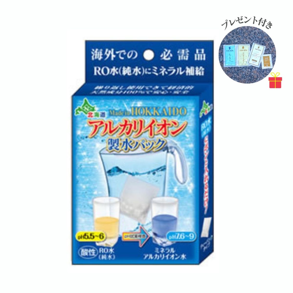 ●冷水筒や電気ポットにポンと入れるだけ ●RO水（純水）、水道水をミネラル豊富で美味しいアルカリイオン水に変えます ●RO水（純水）が多い海外在住、海外旅行にもおすすめです ●繰り返し使用でき、ペットボトルのミネラルウォーターより経済的 【...