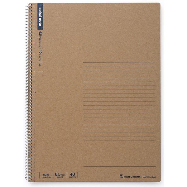 マルマン　スパイラルノート　ベーシック　メモリ入6.5mm罫　A4　N235【3個セット】 学用品