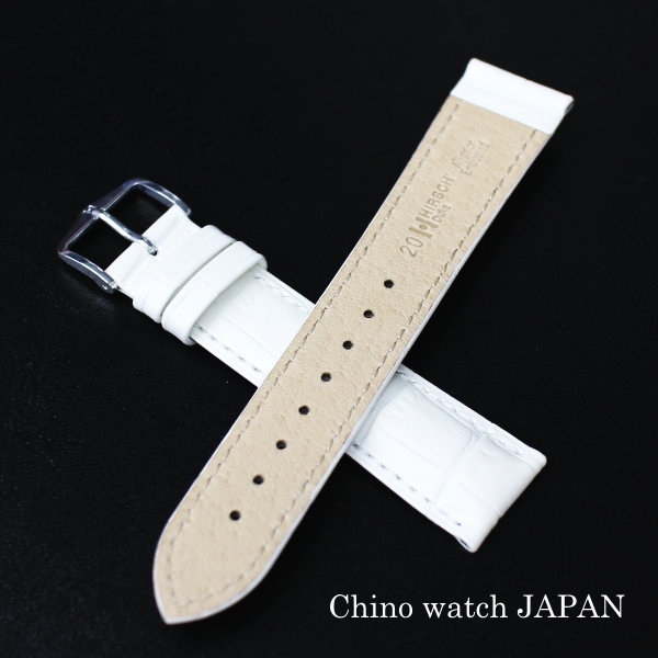 ヒルシュ 腕時計ベルト HIRSCH デューク ホワイト アビエ式バネ棒付き 18mm 20mm 22mm 時計ベルト バンド 腕時計用 時計 送料無料