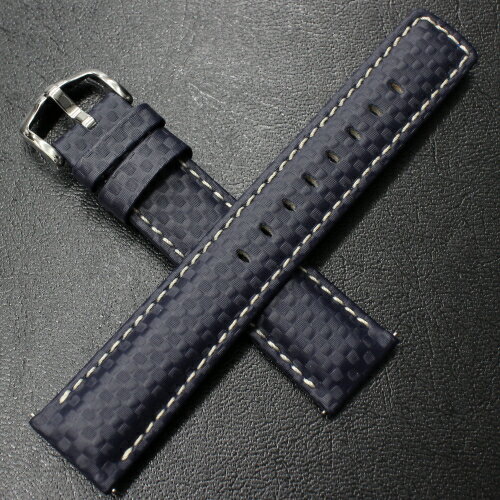 ヒルシュ 腕時計ベルト HIRSCH カーボン ブラック アビエ式バネ棒付き 18mm 20mm 22mm 時計ベルト バンド 腕時計用 時計 送料無料