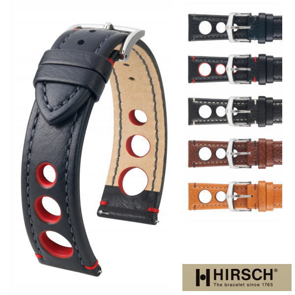 ヒルシュ 腕時計ベルト HIRSCH ラリー アビエ式バネ棒付き 18mm 20mm 22mm 24mm 時計ベルト バンド 腕時計用 時計 送料無料