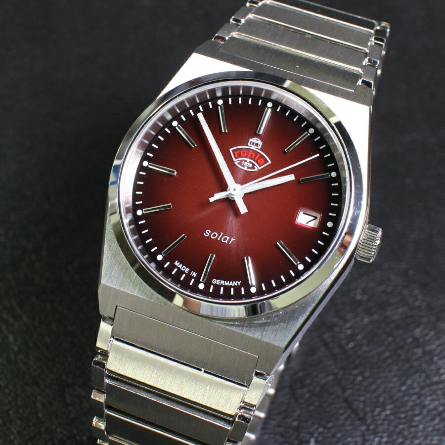 RUHLA 腕時計 SPACE CONTROL 4641M-5SP ダークレッド ソーラー時計 ドイツ時計 送料無料 メンズ ブランド