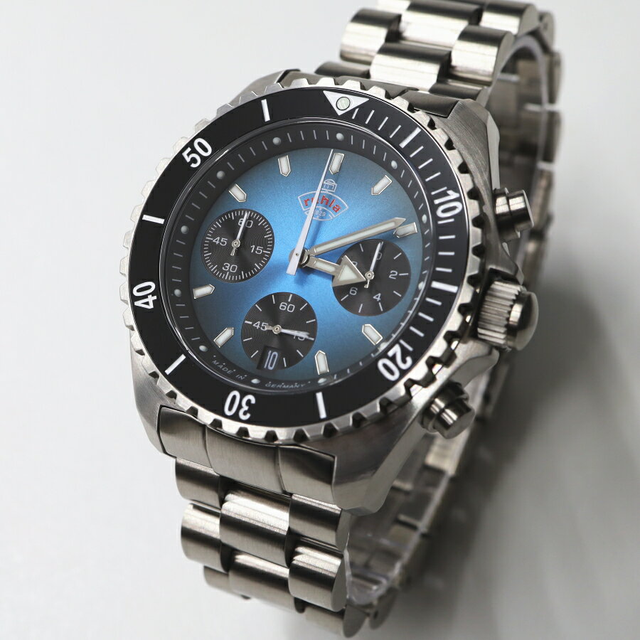 RUHLA 腕時計 GLASBACH CUP 4970M-3QZ DARK BLUE文字盤 自動巻き ドイツ時計 送料無料 メンズ ブランド