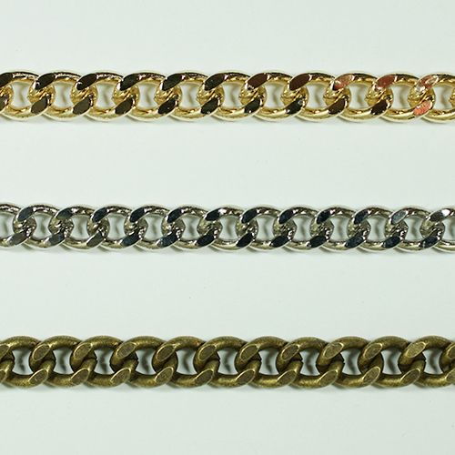 喜平 面取り チェーン B-123 真鍮製 1m